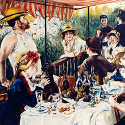 Das Frühstück der Bootsfahrer nach Auguste Renoir
